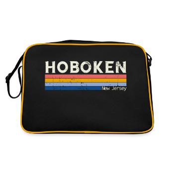 Vintage 70s 80s Style Hoboken NJ - Retro Bag - black/gold - Back