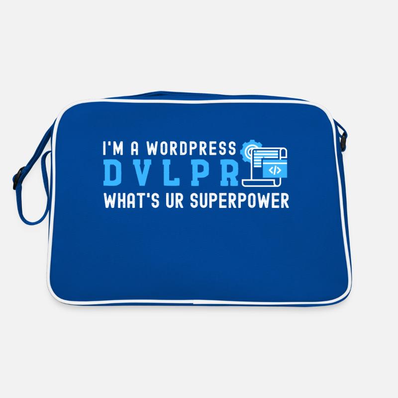 I'm a WordPress DEVELOPER What's Your Superpower Retro Bag