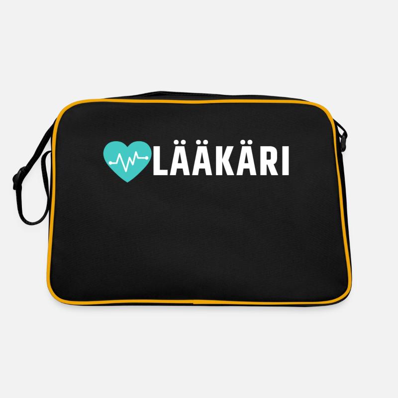 Arzt - Retro Tasche - Schwarz/Gold