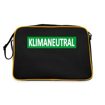 Klimaneutral-Klima-Statement - Retro Tasche - Schwarz/Gold - Hinten