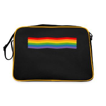 rayures arc-en-ciel pointues LGBT LGBTQI queer - Sac Retro - noir/or - Dos