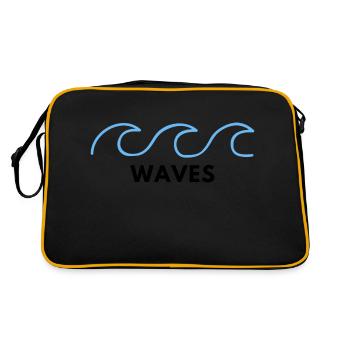 WAVES - Retro Bag - black/gold - Back