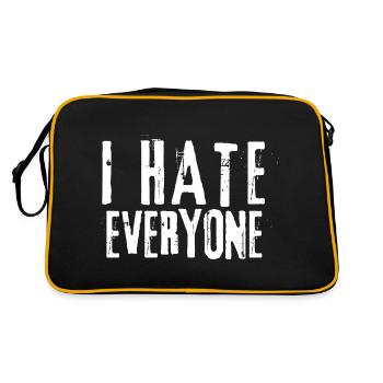 I Hate Everyone - Retro Bag - black/gold - Back