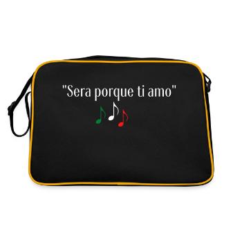 "SERA PORQUE TI AMO"- TEE-SHIRT HUMOUR - Sac Retro - noir/or - Dos