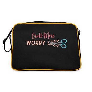 Fabriquez plus de soucis moins - Sac Retro - noir/or - Dos