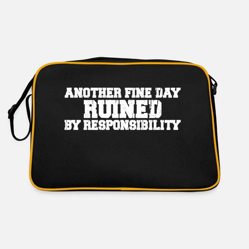 Another Fine Day Ruined By Responsibility - Sac Retro - noir/or