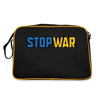 Stop War - Sac Retro - noir/or - Dos