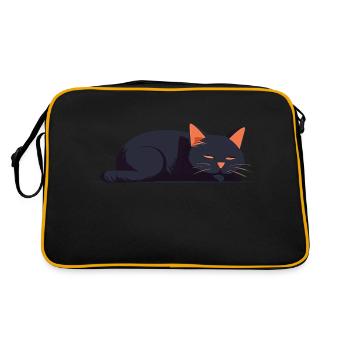 Chat dormeur - Sac Retro - noir/or - Dos