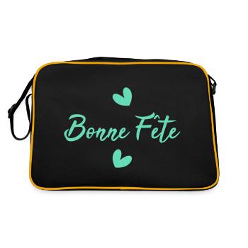 FÊTE DES MÈRES. BONNE FÊTE MAMAN. MAMAN. JE T'AIME - Sac Retro - noir/or - Dos