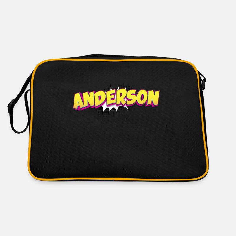 Anderson Benutzerdefinierter Name Comic-Stil Pop-Art, Retro Tasche