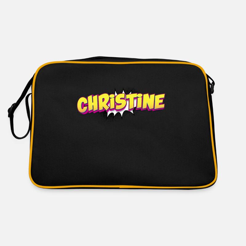 Christine Custom Name Comic Book Style Pop Art, Retro Bag