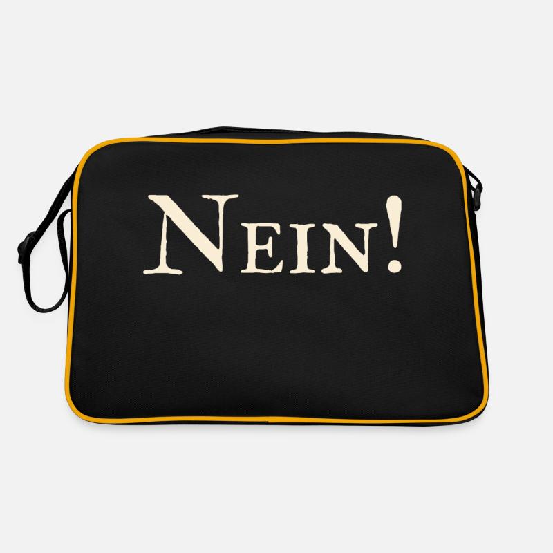 Nein ! - Retro Tasche - Schwarz/Gold