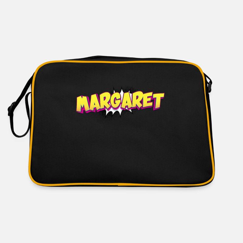 Margaret benutzerdefinierter Name Comic-Stil Pop-Art, Retro Tasche
