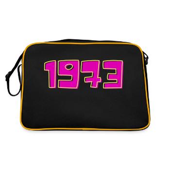 Jahr 1973 Rosa und Gelb - Retro Tasche - Schwarz/Gold - Hinten