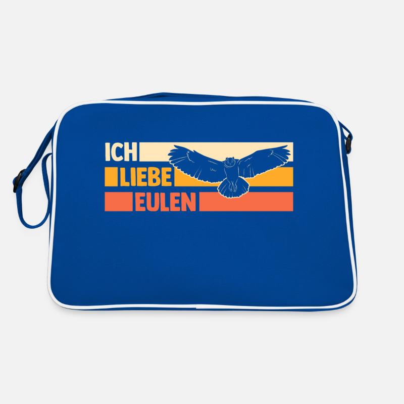 Ich Liebe Eulen Retro Tasche