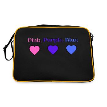 Pink, Purple,Blue - Sac Retro - noir/or - Dos