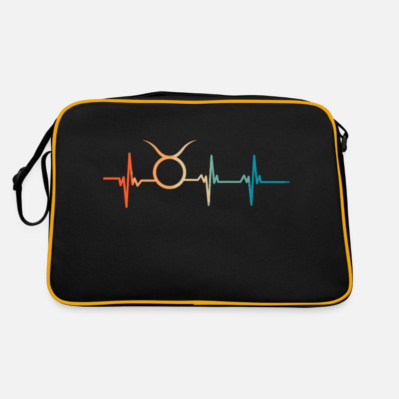 Stier Sternzeichen Herzschlag Retro Tasche