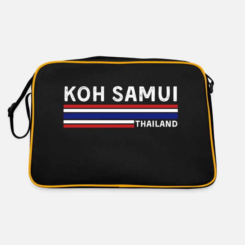 T-shirt drapeau de la Thaïlande de Koh Samui Sac Retro
