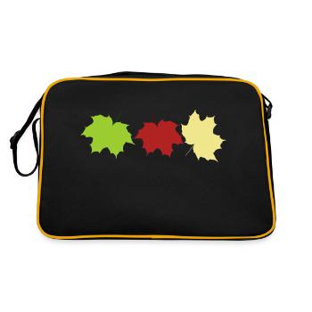 feuilles d’automne - Sac Retro - noir/or - Dos