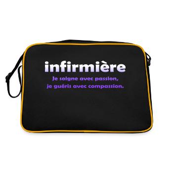 NURSE NURSE DOCTOR HUMOR DRÖLES 4 - Retro Bag - black/gold - Back