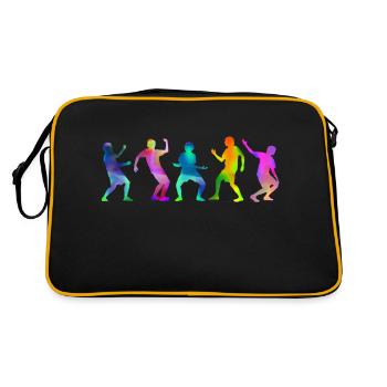 dance - Retro Tasche - Schwarz/Gold - Hinten