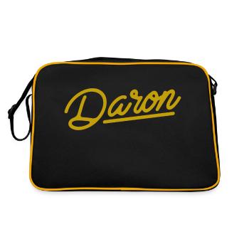Daron (en or) - calligraphie - Sac Retro - noir/or - Dos