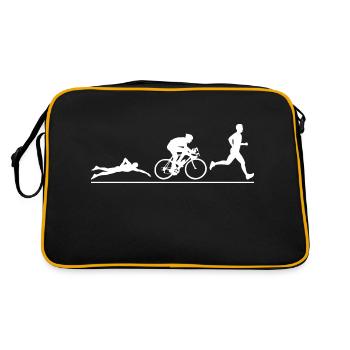 Triathlon Swim Bike Run - Retro Bag - black/gold - Back