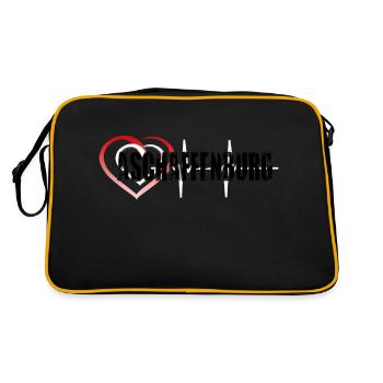 Aschaffenburg - Retro Tasche - Schwarz/Gold - Hinten