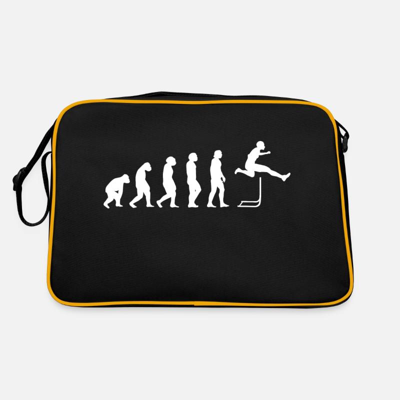 Hürdenlauf Leichtathletik Evolution Hürdenläufer Retro Tasche