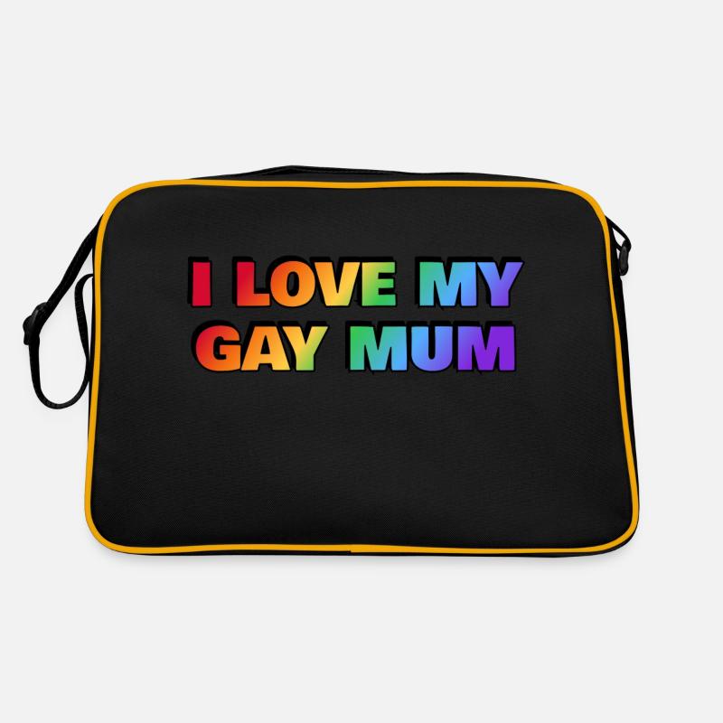 Ich liebe meine schwule Mutter Retro Tasche