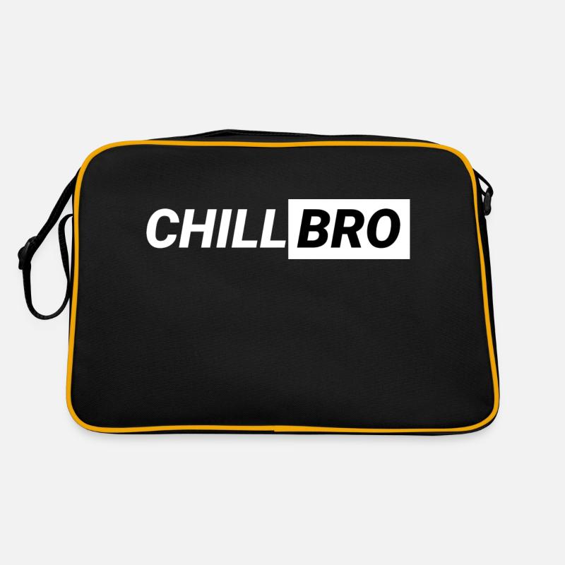 Chill Bro - Retro Tasche - Schwarz/Gold