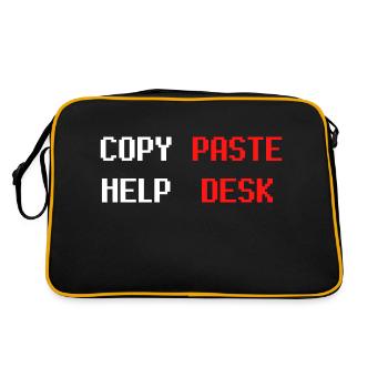 HELP DESK COPY PASTE - Sac Retro - noir/or - Dos