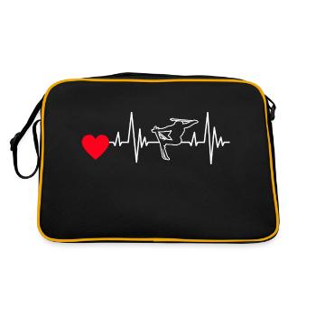 Skiers Skiing Cross-country skiing Winter sports - Retro Bag - black/gold - Back