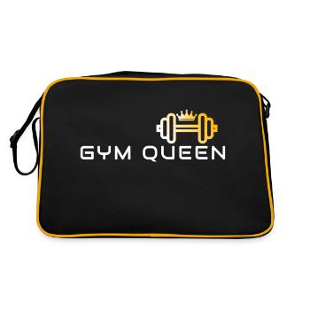 GYM QUEEN - Gym Motivation and Fitness Designs - Retro Bag - black/gold - Back