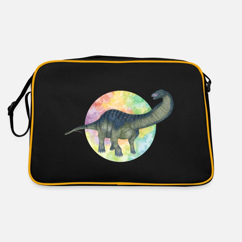 Farbige Dinosaurier Retro Tasche