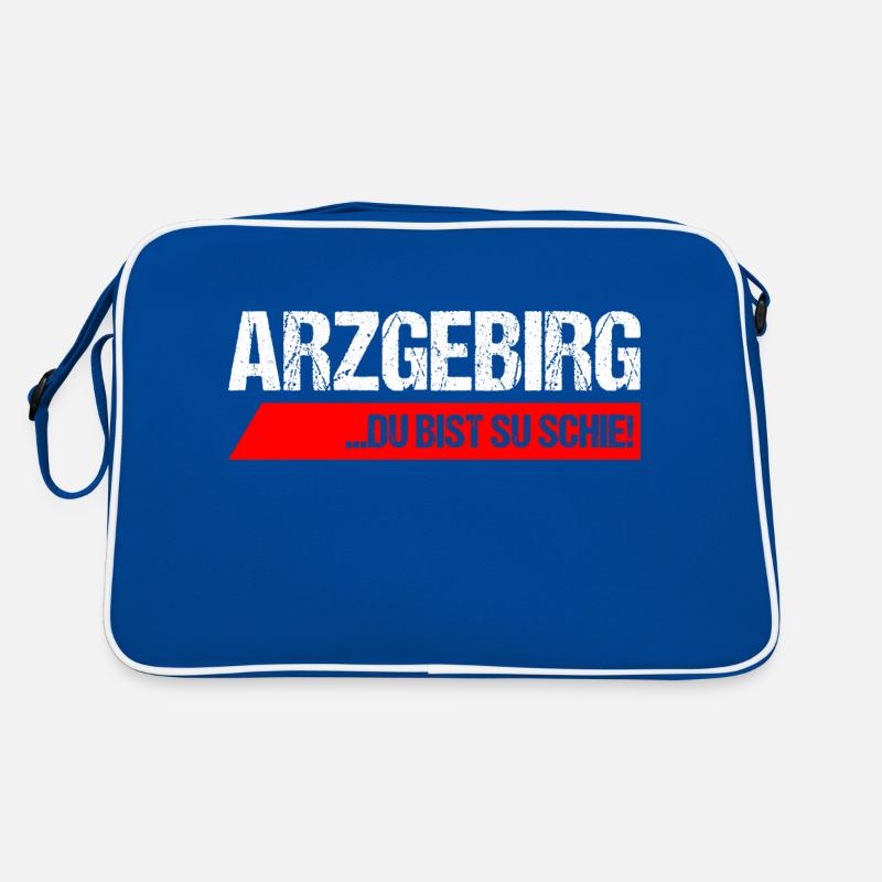 Arzgebirg du bist su schie Retro Tasche