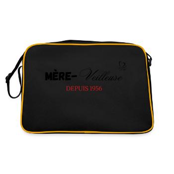 Mère veilleuse depuis 1956 - Sac Retro - noir/or - Dos