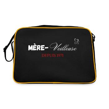Mère veilleuse depuis 1971 - Sac Retro - noir/or - Dos