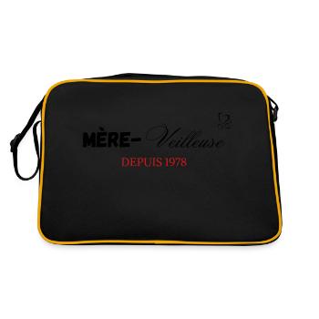 Mère veilleuse depuis 1978 - Sac Retro - noir/or - Dos