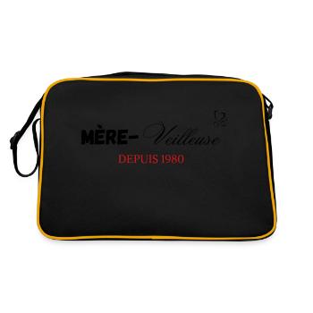 Mère veilleuse depuis 1980 - Sac Retro - noir/or - Dos