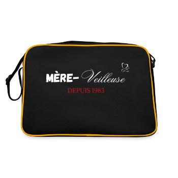 Mère veilleuse depuis 1983 - Sac Retro - noir/or - Dos