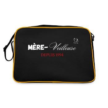 Mère veilleuse depuis 1994 - Sac Retro - noir/or - Dos