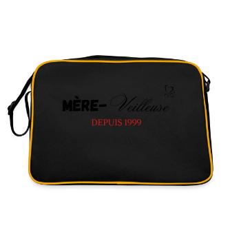 Mère veilleuse depuis 1999 - Sac Retro - noir/or - Dos