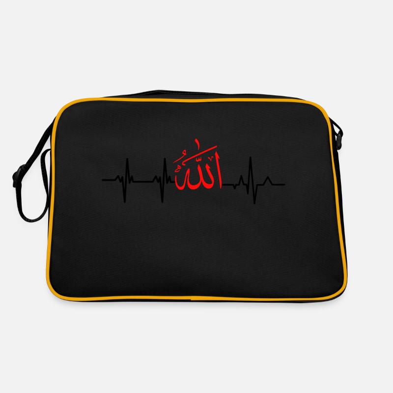 Herzschlag allah Retro Tasche