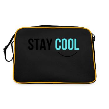 STAY COOL - Retro Bag - black/gold - Back