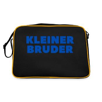 Kleiner Bruder 1 - Retro Tasche - Schwarz/Gold - Hinten