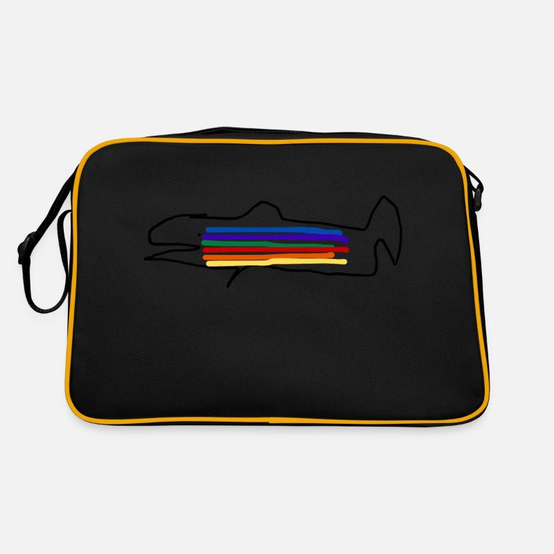 Regenbogenforelle Forelle Fisch Retro Tasche