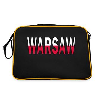Warsaw in national colours - Retro Bag - black/gold - Back