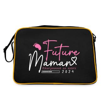 future maman 2024 chargement en cours,cadeaux Mère - Sac Retro - noir/or - Dos