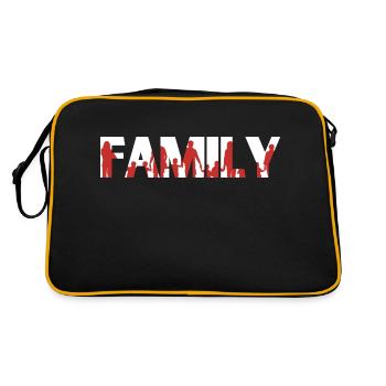 Familie - Retro Tasche - Schwarz/Gold - Hinten